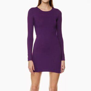 NWT Babaton Aritzia Dewberry Purple Contour Bodycon Dress Size M